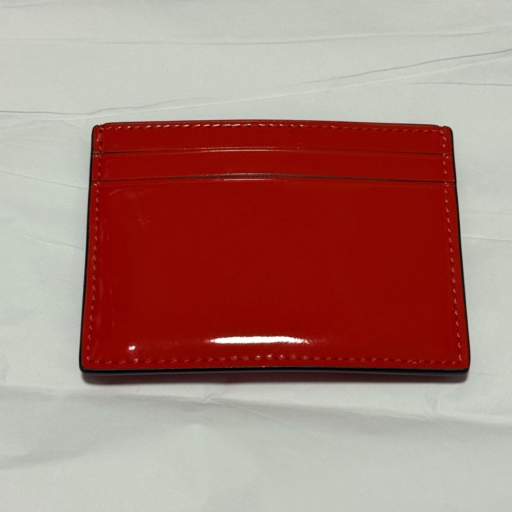 NWT Kate Spade Bridget Patent Small Slim Card Holder in KS Bright Red - Picture 7 of 9